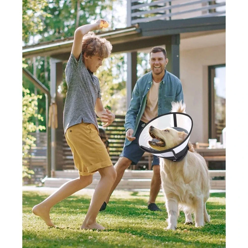 Dog Cone for Dogs After Surgery, Soft Dog Recovery Cone, Breathable (Medium Dog)